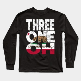 California Area Code 310 California Republic Flag Long Sleeve T-Shirt